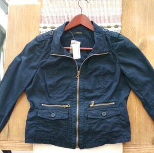 Maurices Dark Blue Thin Utility Jacket for Women